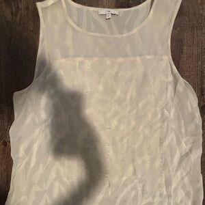 GAP Cream Sleeveless Blouse